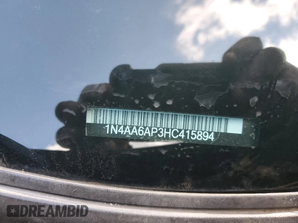 2017 Nissan Maxima S with VIN 1N4AA6AP3HC415894, listed as a Copart auction lot 79550064 with 75,170 mi miles and Salvage Title. Bid and sale history available at DreamBid. Image 12.
