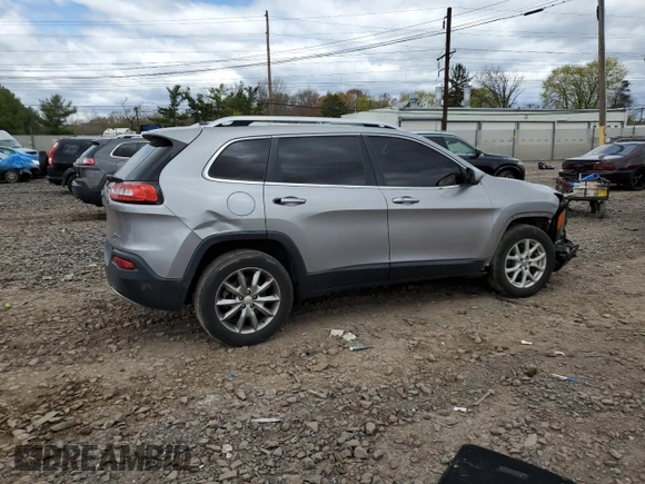 2017 Jeep Cherokee Limited with VIN 1C4PJMDB5HD226697, listed as a Copart auction lot 52945615 with Not Provided miles and Salvage Title. Bid and sale history available at DreamBid. Image 3.