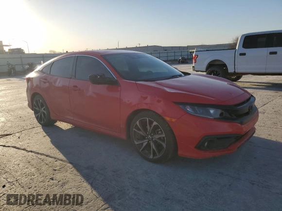 2020 Honda Civic Sedan Sport with VIN 2HGFC2F81LH519005, listed as a Copart auction lot 48632375 with 127,160 mi miles and Salvage Title. Bid and sale history available at carsss.com. Image 4.