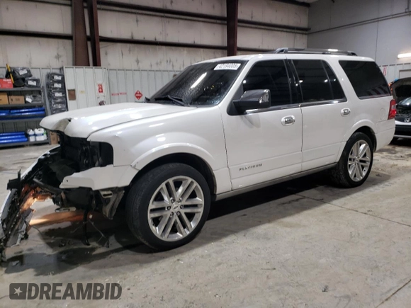 2016 Ford Expedition Platinum z VIN 1FMJU1MT2GEF54362, wystawiony jako Copart lot #42194005 z przebiegiem 140 798 mil mil oraz Szkoda całkowita • Salvage title. Historia ofert i sprzedaży dostępna na DreamBid. Obrazek 1.