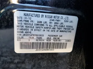 2012 Infiniti M Hybrid with VIN JN1EY1AP8CM910933, listed as a Copart auction lot 46451185 with 157,049 mi miles and Salvage title. Bid and sale history available at DreamBid. Image 14.