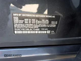 2020 BMW X6 M50i with VIN 5UXCY8C08L9C75486, listed as a Copart auction lot 42780354 with 66,661 mi miles. Bid and sale history available at carsss.com. Image 13.