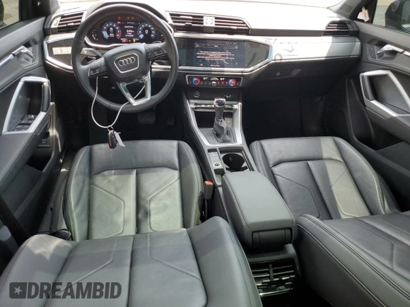 2022 Audi Q3 S line Premium Plus with VIN WA1EECF31N1080897, listed as a Copart auction lot 57252625 with 24,338 mi miles and Salvage title. Bid and sale history available at DreamBid. Image 8.