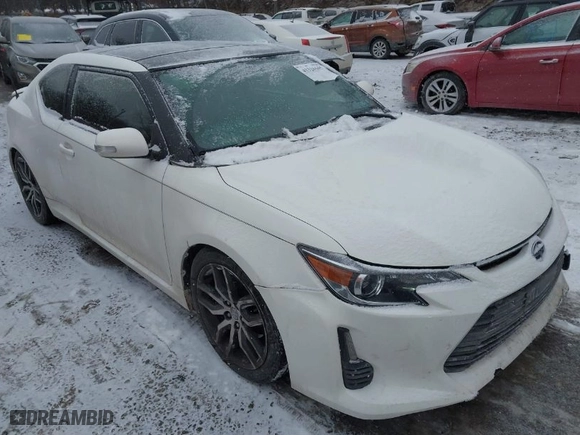 2014 Scion tC with VIN JTKJF5C78E3086844, listed as a IAAI auction lot 41326645 with 134373 miles. Bid and sale history available at carsss.com. Image 1.
