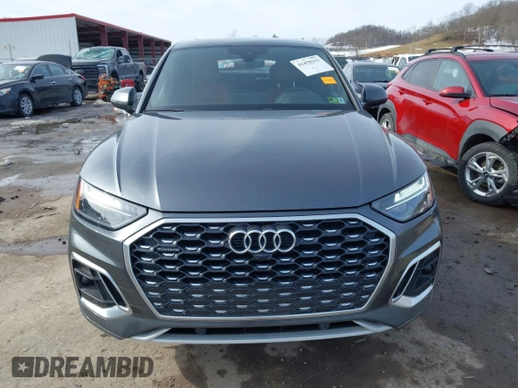 2022 Audi Q5 Sportback S line Premium Plus with VIN WA15AAFY9N2102196, listed as a IAAI auction lot 41458111 with 57,633 mi miles and . Bid and sale history available at DreamBid. Image 12.