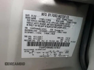2008 Ford Taurus SEL with VIN 1FAHP24W68G107832, listed as a Copart auction lot 79740794 with Not Provided miles and Salvage Title. Bid and sale history available at carsss.com. Image 12.