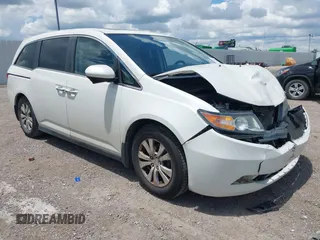 2015 Honda Odyssey EX-L z VIN 5FNRL5H63FB131471, wystawiony jako IAAI lot #42237290 z przebiegiem 99 677 mil mil oraz . Historia ofert i sprzedaży dostępna na DreamBid. Obrazek 1.