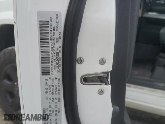 2017 Ram 2500 Big Horn with VIN 3C6UR5DL6HG716568, listed as a Copart auction lot 59439615 with Not provided miles and Salvage title. Bid and sale history available at DreamBid. Image 12.