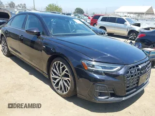 2024 Audi A8 with VIN WAULDAF89RN003075, listed as a IAAI auction lot 42502959 with 4,409 mi miles and . Bid and sale history available at DreamBid. Image 1.