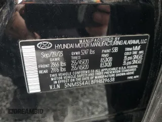 2023 Hyundai Santa Fe Calligraphy with VIN 5NMS54AL8PH629638, listed as a Copart auction lot 43662435 with 15,655 mi miles and Salvage Title. Bid and sale history available at carsss.com. Image 13.