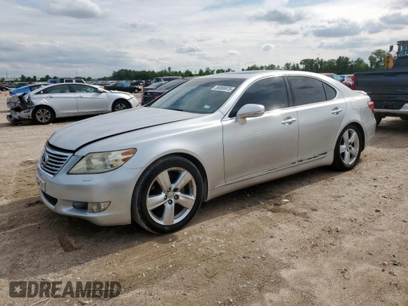 2010 Lexus LS 460 with VIN JTHBL5EF7A5092639, listed as a Copart auction lot 58069975 with 186,078 mi miles and Salvage title. Bid and sale history available at DreamBid. Image 1.