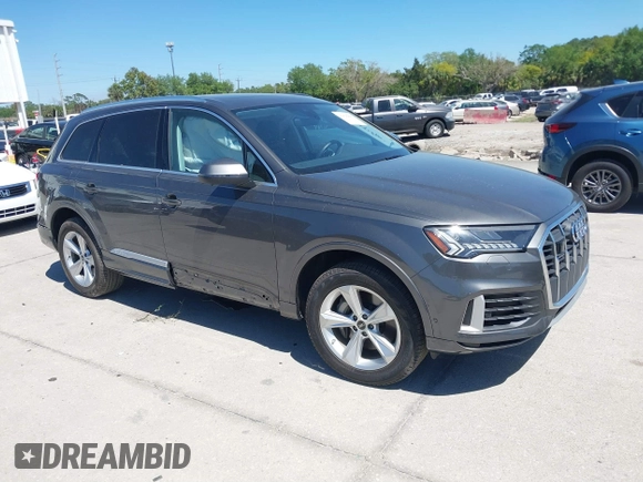 2023 Audi Q7 Premium with VIN WA1AXBF76PD025384, listed as a IAAI auction lot 41838885 with 23,857 mi miles and . Bid and sale history available at DreamBid. Image 1.