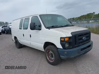 2010 Ford Econoline Cargo Commercial with VIN 1FTNE1EW1ADA04093, listed as a IAAI auction lot 40754066 with 351,016 mi miles. Bid and sale history available at carsss.com. Image 1.
