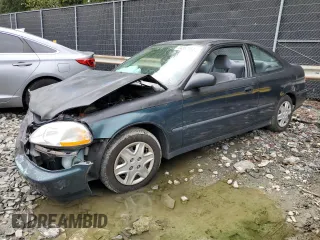 1997 Honda Civic DX with VIN 1HGEJ6223VL057580, listed as a Copart auction lot 74752434 with 239,657 mi miles and Salvage Title. Bid and sale history available at carsss.com. Image 1.