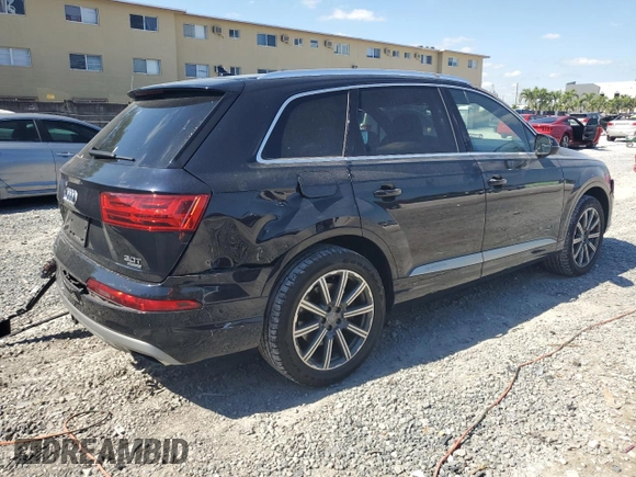 2017 Audi Q7 Premium Plus with VIN WA1LAAF74HD031710, listed as a Copart auction lot 52787805 with 57,298 mi miles and Salvage Title. Bid and sale history available at DreamBid. Image 3.