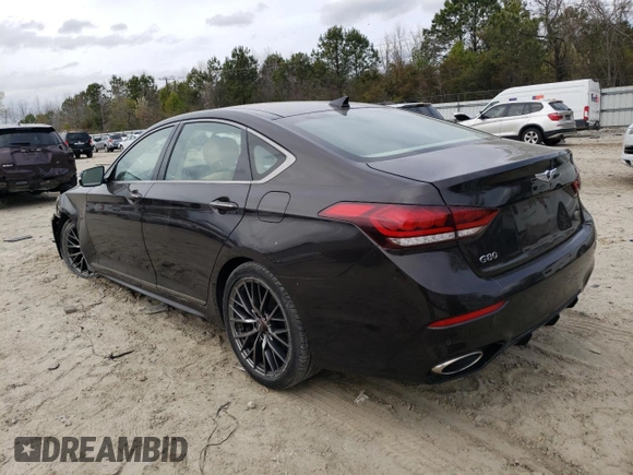 2019 Genesis G80 3.8L with VIN KMHGN4JE8KU295941, listed as a Copart auction lot 44927543 with 33,335 mi miles. Bid and sale history available at carsss.com. Image 2.