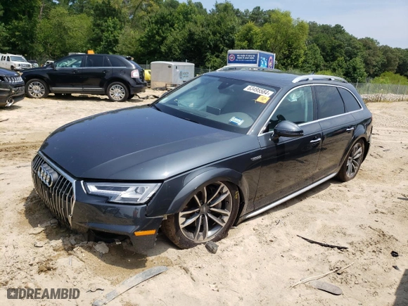 2018 Audi A4 allroad Premium Plus with VIN WA18NAF48JA059923, listed as a Copart auction lot 63495584 with 0 mi miles and Salvage Title. Bid and sale history available at carsss.com. Image 1.