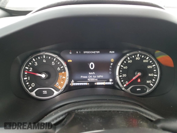2020 Jeep Renegade Trailhawk z VIN ZACNJBC19LPL42478, wystawiony jako Copart lot #55299935 z przebiegiem 42 355 mil mil oraz Szkoda całkowita • Salvage title. Historia ofert i sprzedaży dostępna na DreamBid. Obrazek 9.