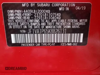 2019 Subaru WRX Limited with VIN JF1VA1P65K8826131, listed as a Copart auction lot 81286214 with 34,128 mi miles and Salvage Title. Bid and sale history available at carsss.com. Image 12.