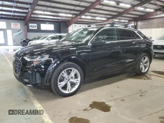 2021 Audi Q8 Premium Plus with VIN WA1BVAF15MD035173, listed as a Copart auction lot 42210225 with 55,389 mi miles and Clean Title. Bid and sale history available at carsss.com. Image 1.