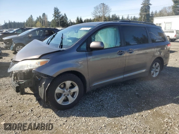 2012 Toyota Sienna LE AAS with VIN 5TDKK3DC5CS264437, listed as a Copart auction lot 51627875 with 165,778 mi miles and Salvage Title. Bid and sale history available at carsss.com. Image 1.