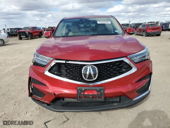 2019 Acura RDX w/Technology Pkg with VIN 5J8TC1H55KL003800, listed as a Copart auction lot 41853495 with 38,850 mi miles and Salvage Title. Bid and sale history available at carsss.com. Image 5.