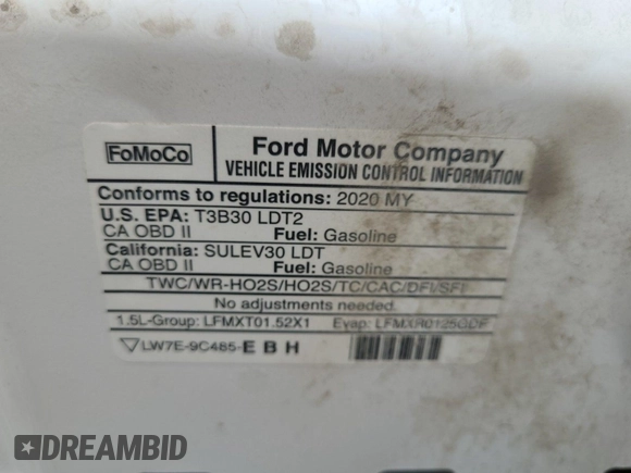 2020 Ford Escape SE with VIN 1FMCU9G63LUB82205, listed as a IAAI auction lot 42663574 with 91,305 mi miles and . Bid and sale history available at DreamBid. Image 24.