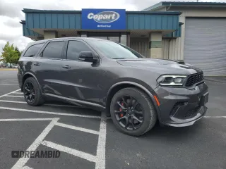 2021 Dodge Durango SRT Hellcat with VIN 1C4SDJH95MC682240, listed as a Copart auction lot 68318644 with 53,995 mi miles and Salvage Title. Bid and sale history available at DreamBid. Image 4.