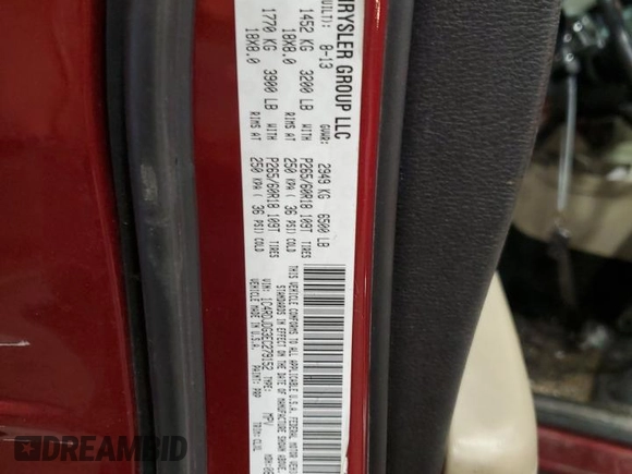 2014 Dodge Durango Limited z VIN 1C4RDJDG3EC279152, wystawiony jako Copart lot #43784295 z przebiegiem Nie podano mil oraz Nie do naprawy • Non repairable. Historia ofert i sprzedaży dostępna na DreamBid. Obrazek 13.
