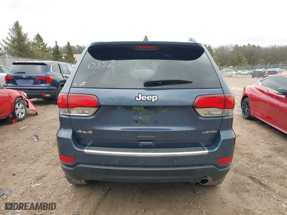 2020 Jeep Grand Cherokee Limited with VIN 1C4RJFBG6LC416672, listed as a IAAI auction lot 42030352 with 89,957 mi miles. Bid and sale history available at carsss.com. Image 16.