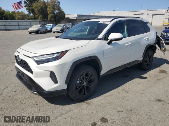 2022 Toyota RAV4 Hybrid SE with VIN 2T3T6RFV8NW034399, listed as a Copart auction lot 60249015 with 39,495 mi miles and Salvage title. Bid and sale history available at DreamBid. Image 1.