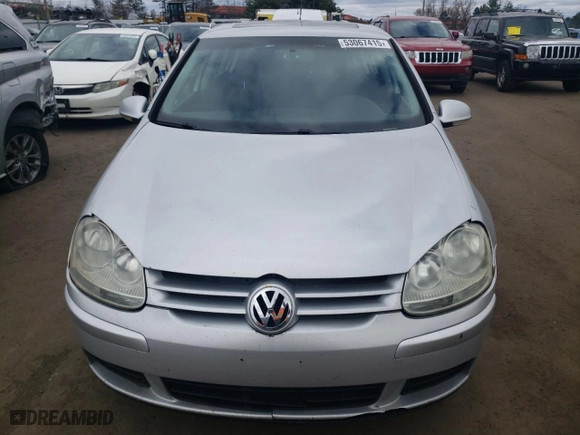 2008 Volkswagen Rabbit S with VIN WVWDB71K98W334265, listed as a Copart auction lot 53067415 with 137,898 mi miles and Salvage Title. Bid and sale history available at carsss.com. Image 5.