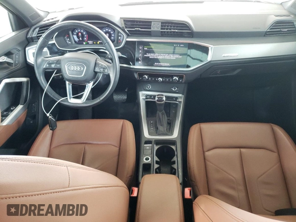 2023 Audi Q3 S line Premium with VIN WA1DECF31P1104632, listed as a Copart auction lot 50983105 with 17,579 mi miles and Salvage title. Bid and sale history available at DreamBid. Image 8.