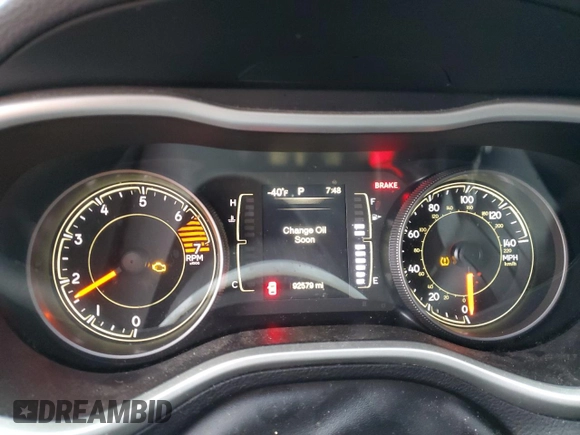 2018 Jeep Cherokee Latitude Plus with VIN 1C4PJLLB4JD503969, listed as a Copart auction lot 87588395 with 92,579 mi miles and Salvage Title. Bid and sale history available at carsss.com. Image 9.