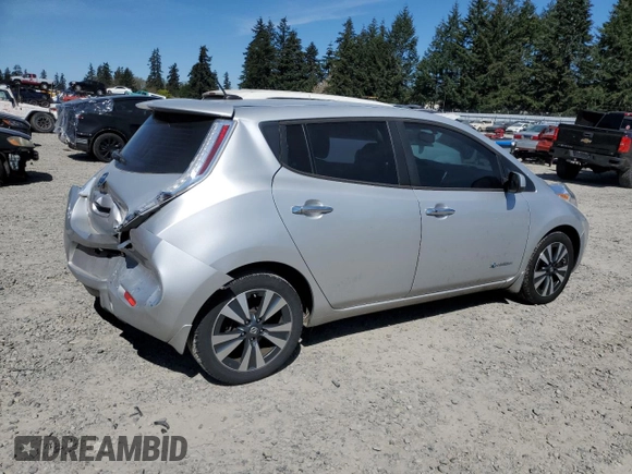 2016 Nissan LEAF S with VIN 1N4BZ0CP8GC306384, listed as a Copart auction lot 52781865 with 53,870 mi miles and Salvage Title. Bid and sale history available at carsss.com. Image 3.