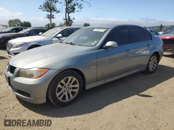 2007 BMW 3 Series 328i with VIN WBAVC53547FZ71265, listed as a Copart auction lot 54000075 with 130,559 mi miles and Salvage title. Bid and sale history available at DreamBid. Image 1.