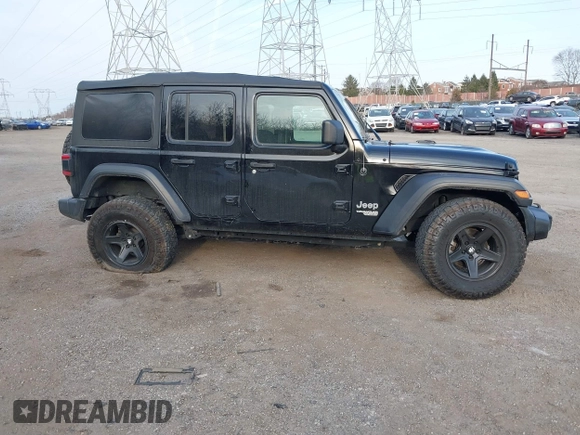 2020 Jeep Wrangler Unlimited Sport S with VIN 1C4HJXDG5LW189584, listed as a IAAI auction lot 41738928 with 75,948 mi miles and . Bid and sale history available at DreamBid. Image 14.
