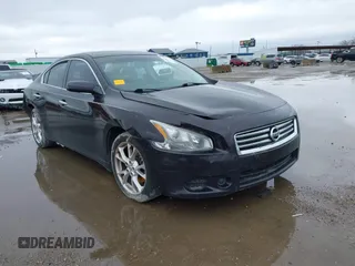 2013 Nissan Maxima SV with VIN 1N4AA5AP1DC843418, listed as a IAAI auction lot 41513744 with 105,881 mi miles and . Bid and sale history available at DreamBid. Image 1.
