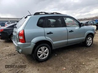 2009 Hyundai Tucson GLS with VIN KM8JM12B89U040907, listed as a Copart auction lot 50048415 with 130,851 mi miles and Salvage Title. Bid and sale history available at carsss.com. Image 3.