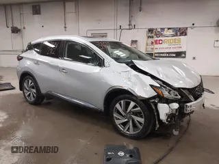 2019 Nissan Murano S with VIN 5N1AZ2MS1KN114656, listed as a IAAI auction lot 39742912 with 57,062 mi miles. Bid and sale history available at carsss.com. Image 1.