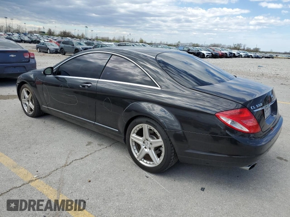 2007 Mercedes-Benz CL 5.5L V8 with VIN WDDEJ71X47A002366, listed as a Copart auction lot 50955625 with 216,096 mi miles and Salvage Title. Bid and sale history available at carsss.com. Image 2.