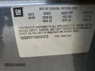 2009 Cadillac CTS RWD w/1SA with VIN 1G6DF577190101273, listed as a Copart auction lot 71158424 with 131,622 mi miles and Salvage Title. Bid and sale history available at carsss.com. Image 14.