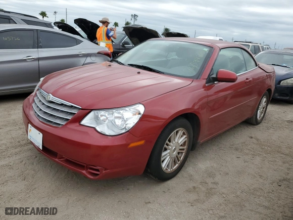 2008 Chrysler Sebring Touring with VIN 1C3LC55R38N281688, listed as a Copart auction lot 76594204 with 0 mi miles and Salvage Title. Bid and sale history available at carsss.com. Image 1.