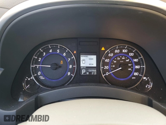 2014 Infiniti QX70 with VIN JN8CS1MU8EM451000, listed as a Copart auction lot 88303945 with 158,966 mi miles and Salvage Title. Bid and sale history available at DreamBid. Image 9.
