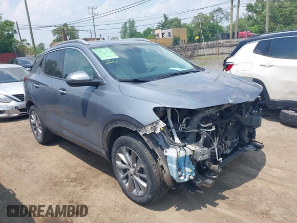 2021 Buick Encore GX Essence with VIN KL4MMGSL3MB134429, listed as a IAAI auction lot 42469245 with 49,427 mi miles and . Bid and sale history available at DreamBid. Image 1.