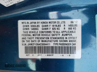 2012 Honda CR-Z EX z VIN JHMZF1D64CS004411, wystawiony jako Copart lot #59274565 z przebiegiem 99 753 mil mil oraz Szkoda całkowita • Salvage title. Historia ofert i sprzedaży dostępna na DreamBid. Obrazek 12.