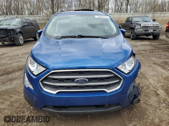 2018 Ford EcoSport SE with VIN MAJ3P1TE6JC173310, listed as a Copart auction lot 53085345 with 59,233 mi miles and Clean Title. Bid and sale history available at carsss.com. Image 5.
