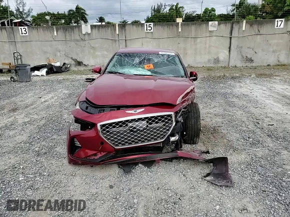2019 Genesis G70 2.0T Advanced with VIN KMTG64LA3KU020510, listed as a Copart auction lot 76745374 with 52,921 mi miles and Non Repairable. Bid and sale history available at carsss.com. Image 13.