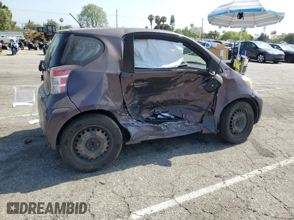 2013 Scion iQ with VIN JTNJJXB05DJ022305, listed as a Copart auction lot 58787155 with 136,046 mi miles and Salvage title. Bid and sale history available at DreamBid. Image 3.