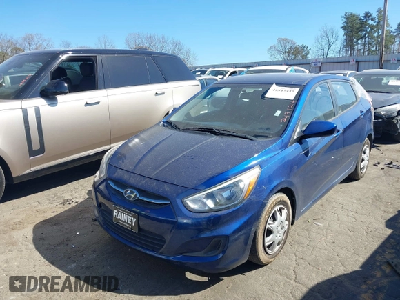 2015 Hyundai Accent GS with VIN KMHCT5AE3FU219124, listed as a IAAI auction lot 41843449 with 152,535 mi miles. Bid and sale history available at carsss.com. Image 17.